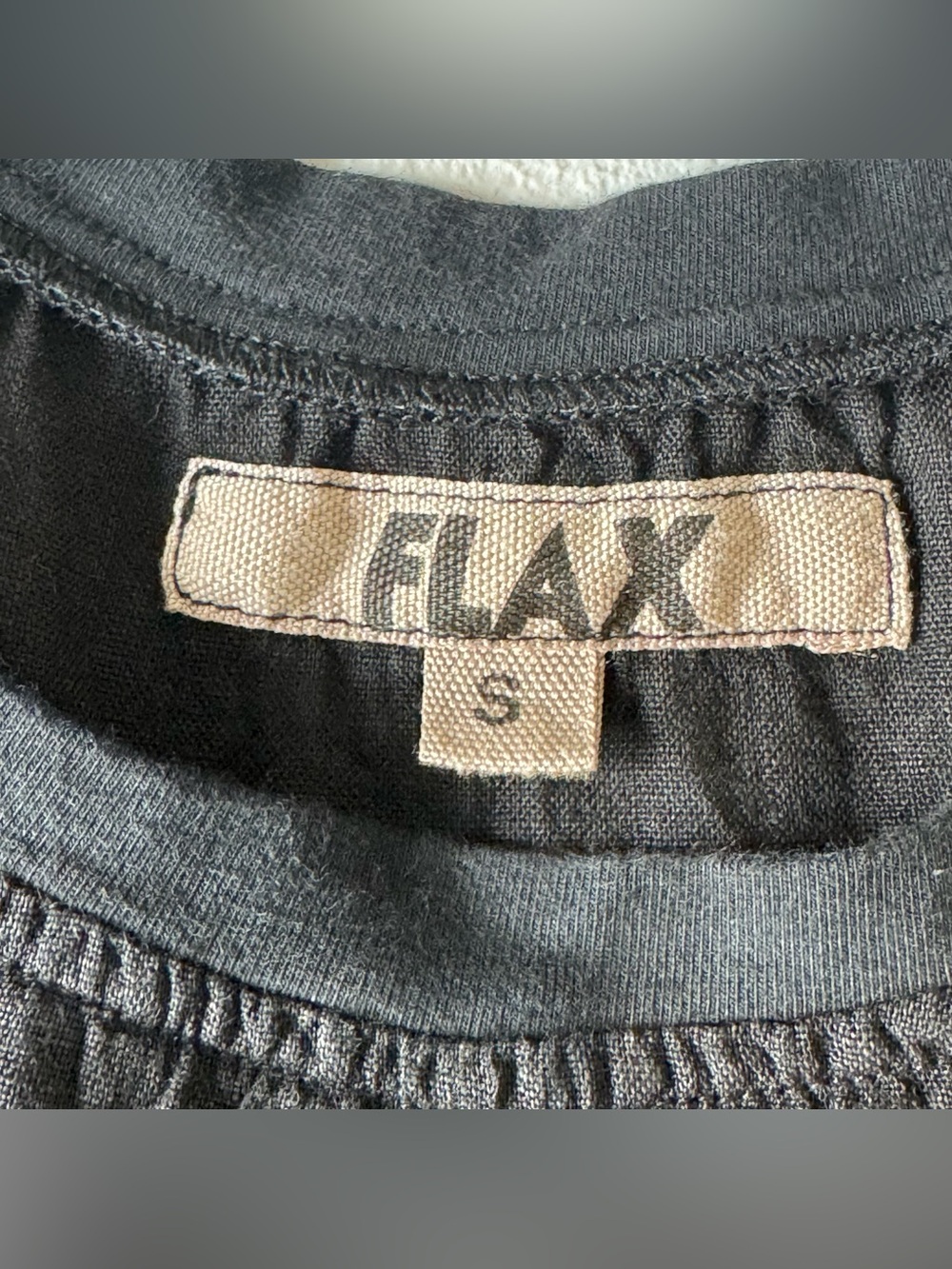 FLAX Black Sleeveless Linen Maxi Dress Size S Lagenlook - Picture 8 of 12